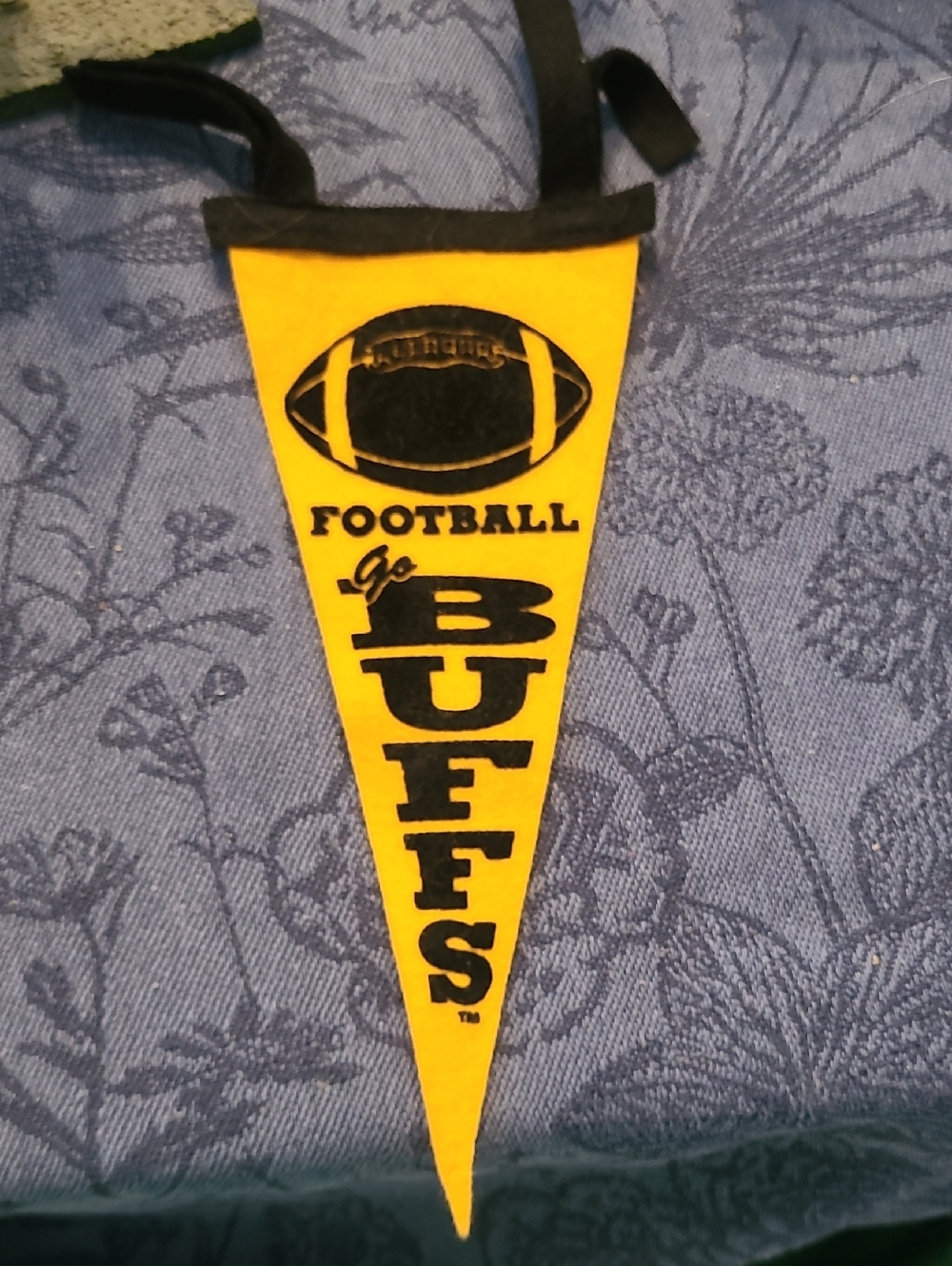 Miniature Vintage CU Buffs Football Pennant